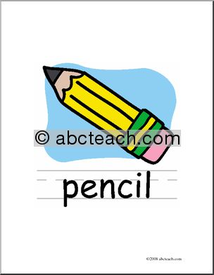 Clip Art: Basic Words: Pencil Color (poster)