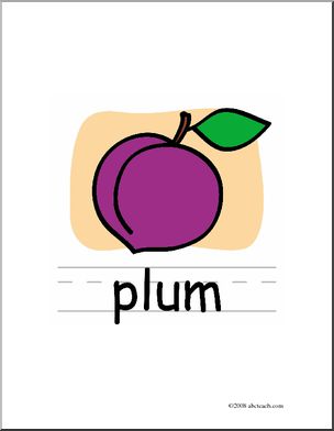 Clip Art: Basic Words: Plum Color (poster)