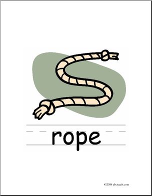 Clip Art: Basic Words: Rope Color (poster)
