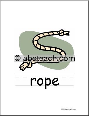 Clip Art: Basic Words: Rope Color (poster)