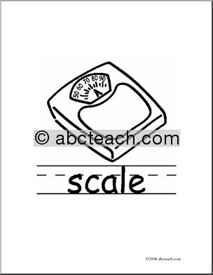 Clip Art: Basic Words: Scale B/W (poster)