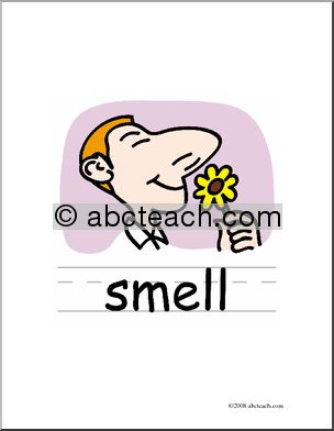 Clip Art: Basic Words: Smell Color (poster)