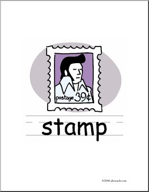 Clip Art: Basic Words: Stamp Color (poster)