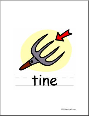 Clip Art: Basic Words: Tine Color (poster)