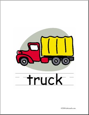 Clip Art: Basic Words: Truck Color (poster)
