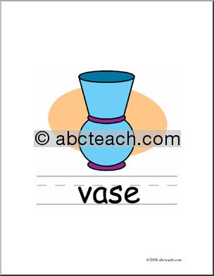 Clip Art: Basic Words: Vase Color (poster)