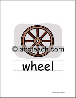 Clip Art: Basic Words: Wheel Color (poster)