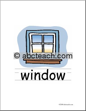 Clip Art: Basic Words: Window Color (poster)