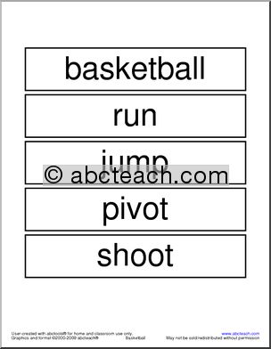 Word Wall: Basketball Terminology