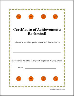 Sports Certificates: Basketball