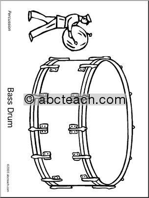 Coloring Page: Bass Drum
