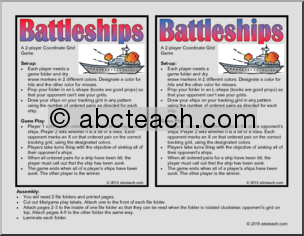 Math: Folder Game – Battleships (quadrant 1)