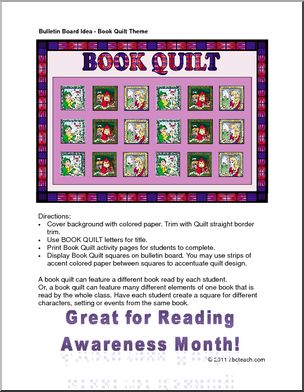 Bulletin Board: Book Quilt Theme Ideas (primary/elem)