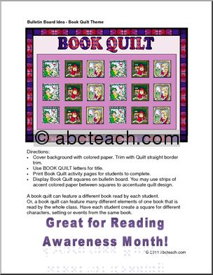 Bulletin Board: Book Quilt Theme Ideas (primary/elem)