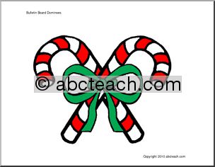 Bulletin Board: Christmas Dominoes (color) (prek/elem)