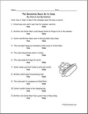 Book: The Berenstain Bears Go to Camp (Primary)