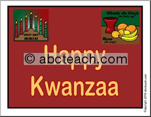 Bulletin Board: Kwanzaa (color) (prek/elem)
