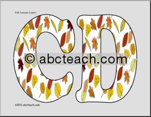 Bulletin Board: Fall/Autumn Letters A-Z (color)