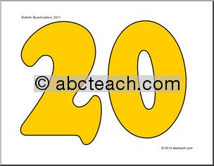 Bulletin Board: 2011 Gold Numerals (color)