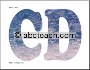 Bulletin Board: Winter Fun Alphabet Letters (color)