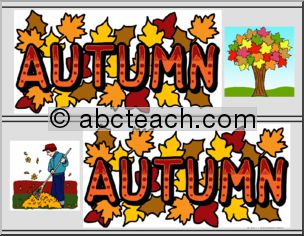 Bulletin Board: Straight Border Autumn (color)