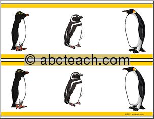 Bulletin Board: Penguin Theme Straight Border Set 1 (primary/elem)