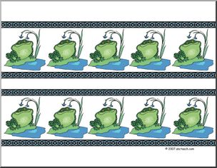 Bulletin Board Trim: Frog theme (color)