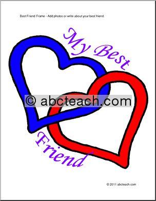 Bulletin Board: Valentine Best Friend Frame (color)