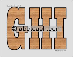 Bulletin Board: A-Z Wood Design Letters