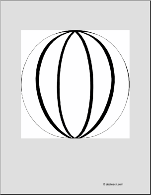 Coloring Page: Beach Ball