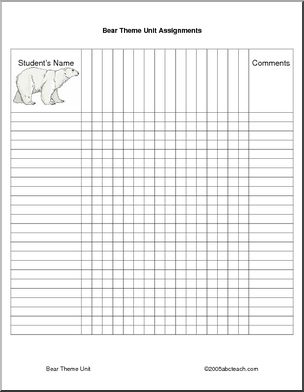 Assignment Forms: Bears