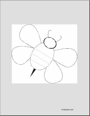 Coloring Page: Bee 2