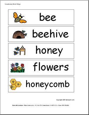 Word Wall: Bees (pictures)