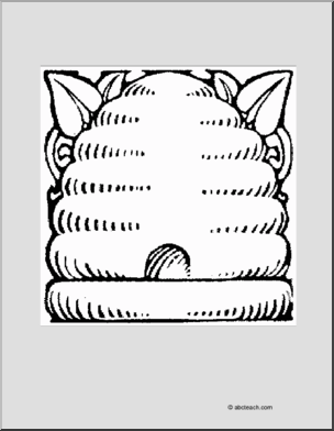 Coloring Page: Bee Hive