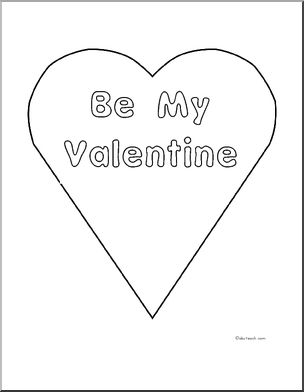 Coloring Page: “Be My Valentine”