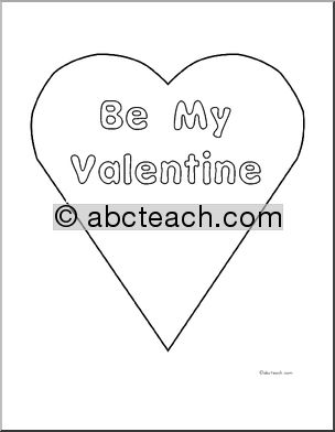 Coloring Page: “Be My Valentine”