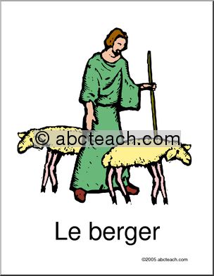 French: NoÃŽl; Berger Vocabulary Poster