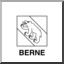 Clip Art: Flags: Berne (coloring page)