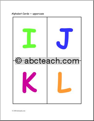 Flashcards: Alphabet (uppercase, color)