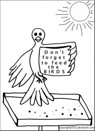 Coloring Page: “Don’t Forget to Feed the BIRDS”