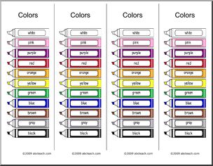 Bookmark: Colors (ESL)