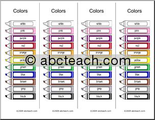Bookmark: Colors (ESL)
