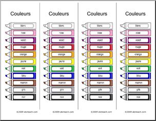 French: Marque-pages–les couleurs