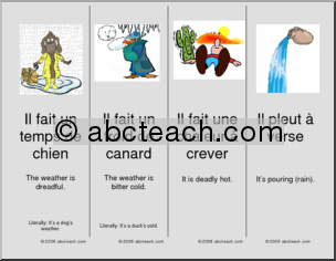 French: Bookmarks- weather idioms