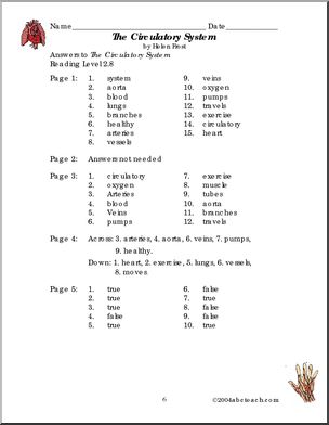 Book: The Circulatory System (elementary) – Abcteach