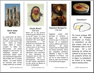 French: Bookmarks – Cultural Icons 1