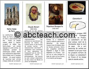 French: Bookmarks – Cultural Icons 1