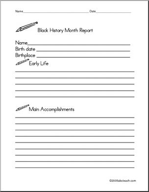 Biography Form: Black History Month (primary/elem)