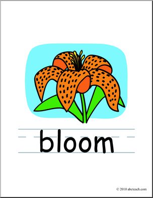 Clip Art: Basic Words: Bloom Color (poster)