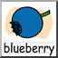 Clip Art: Basic Words: Blueberry Color (poster)